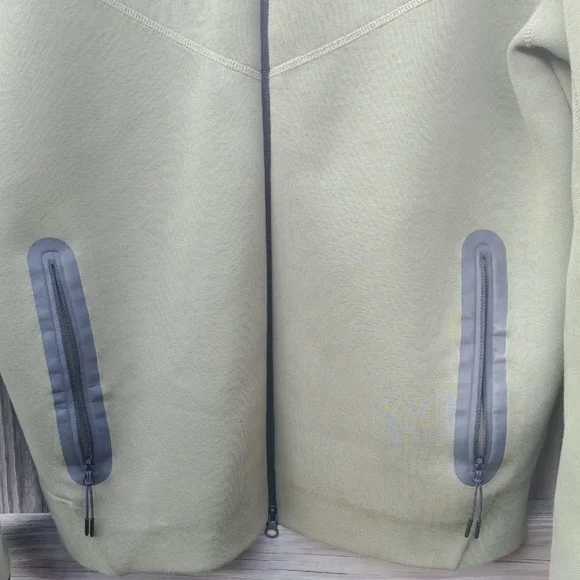 Nike Olive Green Zip-Up Hoodie Tracksuit Set - Picture 3 of 5
